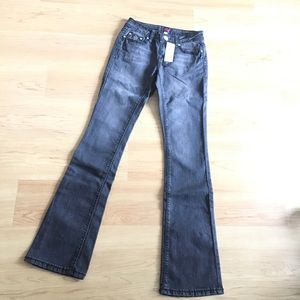 NWT 2b Bebe Women Rhinestones Black Denim Jeans